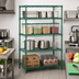 Thumbnail image #2 for Quantum Wire Shelving Starter Kit, 72W x 36D x 86H, 4-Shelf, Green Epoxy Antimicrobial Finish