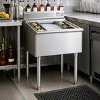 Thumbnail image #2 for Eagle Group 2200 Series B2CT-16D-22-7 Underbar Cocktail Unit with 16-Inch Insulated Ice Bin, 60-lb Capacity & 7-Circuit Cold Plate