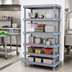 Thumbnail image #2 for Quantum Millenia 72-Inch x 24-Inch x 62-Inch Polymer Shelving Unit with 5 Shelves and Dunnage Stand