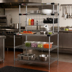 Thumbnail image #3 for Metro Metro2Go CRHSP-3036 304 Stainless Steel Countertop Prep Workstation with Adjustable Overhead Heated Shelves, 36 x 30.75 Inches, 120V