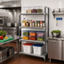Thumbnail image #2 for Cambro Camshelving Elements XTRA Stationary Add-On Polymer Shelving Unit, 24 x 42 x 84 Inches, 4-Tier, Speckled Gray