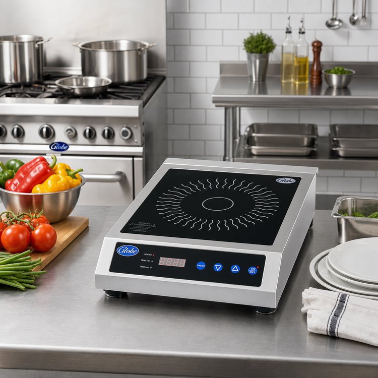 Product image #2 for Globe 1-Burner Countertop Induction Range, 120V, 1800W
