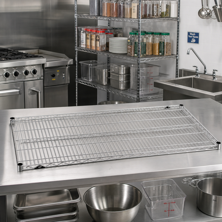 Product image #2 for Metro Super Erecta 60-Inch x 18-Inch Stainless Steel Open Wire Shelf