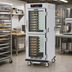 Thumbnail image #2 for Metro C5 9 Series Full-Height Pass-Thru Mobile Controlled Humidity Heated Holding and Proofing Cabinet with Glass Dutch Doors and Universal Wire Slides