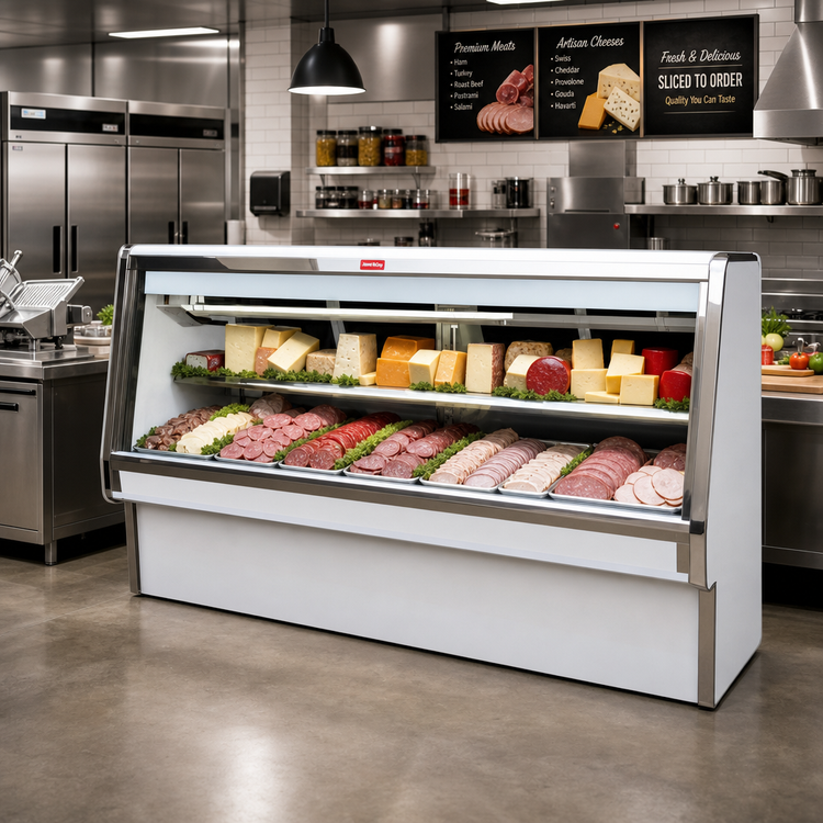 Product image #2 for Howard-McCray 34E Series 124-1/2-Inch Remote Full-Service Deli Meat & Cheese Service Case with LED Lighting, Stainless Steel