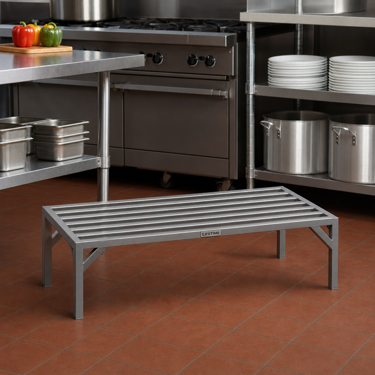 Product image #2 for Lifetime Tough ES2072 Tubular Stainless Steel Dunnage Rack, 72 x 20 x 12 Inches