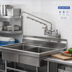 Thumbnail image #2 for T&S Brass UltraRinse S-0230-U18-CR 8-Inch Wall-Mount Pre-Rinse Faucet with 18-Inch Swing Nozzle and 1.5 GPM Swivel Spray Arm