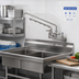 Thumbnail image #3 for UltraRinse 8-Inch Center Wall Mount Pre-Rinse Mixing Faucet with 18-Inch Swing Nozzle and 1.5 GPM Spray Arm