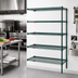 Thumbnail image #2 for Eagle Valu-Gard 5-Tier Add-On Wire Shelving Unit, 36W x 24D x 74H, Green Epoxy Finish
