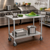 Thumbnail image #2 for Advance Tabco Special Value Series 60-Inch x 30-Inch Flat Top Mobile Work Table with Adjustable Undershelf and Casters