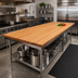 Thumbnail image #2 for John Boos Appalachian Red Oak Edge Grain Island Countertop, 132 x 36 x 1-1/2 Inch, Varnique Finish
