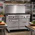 Thumbnail image #2 for Southbend Ultimate 48-Inch Gas Restaurant Range with 8 Star/Sauté Burners, Standard Oven and Cabinet Base