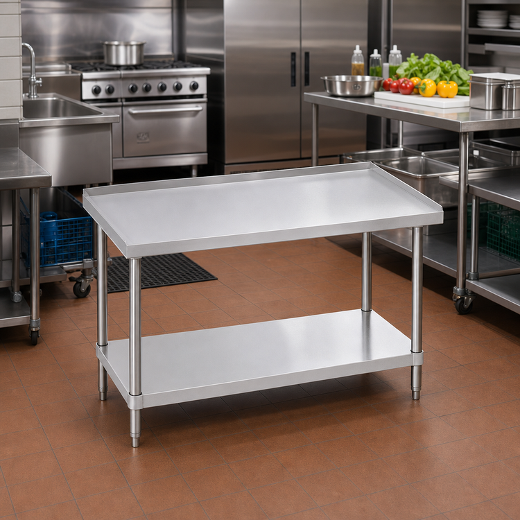 Product image #2 for Advance Tabco Special Value Series 24"W x 30"D Stainless Steel Equipment Stand with Adjustable Undershelf