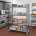 Thumbnail image #2 for Cambro Camshelving Elements XTRA 4-Tier Vented Stationary Starter Shelving Unit, 72 x 21 x 72 Inches, Speckled Gray