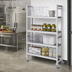 Thumbnail image #2 for Fermostock 4-Tier Mobile Perforated Polymer Shelving Unit, 42