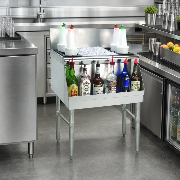 Product image #2 for Advance Tabco Prestige Supreme 18 Inch Stainless Steel Bar Ice Chest, 51 lb Ice Capacity, Without Cold Plate