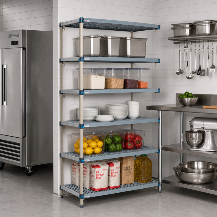 Product image #2 for MetroMax Q 5-Shelf Add-On Polymer/Wire Shelving Unit, 30-Inch Wide x 21-Inch Deep x 74-Inch High