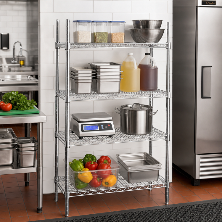 Product image #2 for Advance Tabco Special Value Series Heavy Duty Chrome Plated Commercial Wire Shelf, 24"W x 14"D