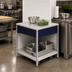 Thumbnail image #2 for Atlas Metal INFCC Mobile Utility Corner Station with Stainless Steel Top