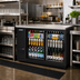 Thumbnail image #2 for Everest Refrigeration 49-Inch Two-Section Back Bar Refrigerator with Glass Sliding Doors, 13 Cu. Ft.