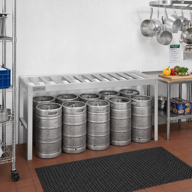 Product image #3 for New Age Aluminum Top Shelf Keg Shelf, 54 Inches W x 34 Inches D, 8-10 Keg Capacity