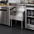 Thumbnail image #2 for Eagle Group 2200 Series MA6-22 18-Inch Modular Underbar Blender Station Add-On, Double Step-Down, 304 Stainless Steel, Duplex GFCI Receptacle