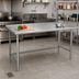 Thumbnail image #2 for Advance Tabco 108-Inch x 36-Inch 16-Gauge 304 Stainless Steel Work Table with Rear Up-Turn
