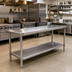 Thumbnail image #2 for Eagle Group Spec-Master Marine Series Stainless Steel Work Table with Adjustable Undershelf, 120 x 24 Inches