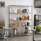 Thumbnail image #2 for Metro Super Erecta SE-186063K4-S-4 Stationary Starter Wire Shelving Unit, 60 x 18 x 63 Inches, 4 Shelves, Gray Epoxy-Coated