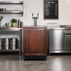 Thumbnail image #2 for Summit Commercial SBC7BRSIF Dual-Tap Convertible Beer Kegerator, 2-Keg 1/6-Barrel Capacity, Black Cabinet, Stainless Steel Door