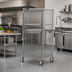 Thumbnail image #2 for Eagle Group QuadTruss Mobile Security Cage, 39-1/4 W x 33-1/4 D x 69 H, Chrome-Plated Wire