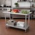 Thumbnail image #2 for Advance Tabco Special Value 48-Inch Flat Top Stainless Steel Work Table with Adjustable Undershelf