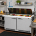 Thumbnail image #2 for Turbo Air PRO Series 60-1/4-Inch 2-Section Mega Top Sandwich/Salad Prep Table with Flat Lid and Front Breathing Airflow