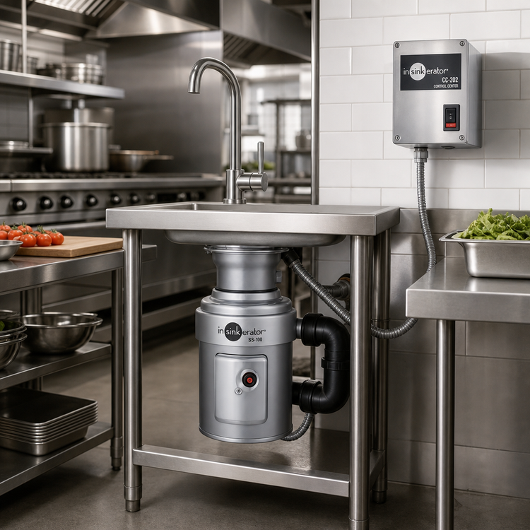 Product image #2 for InSinkErator SS-100 1 HP Small Capacity Complete Disposer Package with CC-202 Control Center