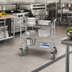 Thumbnail image #2 for Advance Tabco Special Value Series Heavy Duty 3-Shelf Wire Utility Bus Cart, 36 x 18 x 38 Inches, Chrome Plated