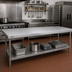 Thumbnail image #3 for John Boos Stainless Steel Countertop with Particle Board Underlayment, 120 x 25 Inches, Flat No-Backsplash