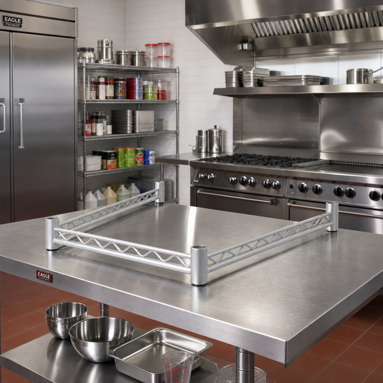 Product image #2 for Eagle Group DTF1824-S 3-Sided Double Truss Frame, Stainless Steel Finish, 24" W x 18" D
