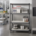 Thumbnail image #2 for Cambro Camshelving Elevation Series Solid Wall Shelf Kit, 21 x 30 Inches, Brushed Graphite
