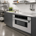 Thumbnail image #2 for Summit Commercial MDR30SS 30-Inch Built-In Drawer Microwave Oven, 1.2 Cu. Ft., Push-Button Controls, Black Stainless Steel Door