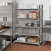 Thumbnail image #2 for Cambro Camshelving Elements XTRA Stationary Add-On Solid Polymer Shelving Unit, 24 x 24 x 84 Inches, 5-Shelf, Speckled Gray