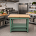 Thumbnail image #3 for John Boos Classic Country 48 x 30-Inch Wood Top Work Table with Open Base and 2 Slatted Undershelves