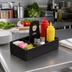 Thumbnail image #3 for Carlisle Black Styrene Merchandiser Condiment Caddy