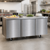 Thumbnail image #2 for Delfield 72-Inch Three-Section Worktop Freezer with 3 Doors, Rear-Mounted Self-Contained R290 Refrigeration