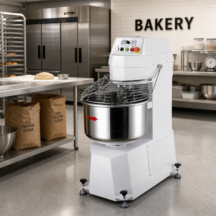 Product image #3 for Eurodib Spiral Dough Mixer with 84.5 Qt. Bowl, 55 lb. Kneading Capacity, 2-Speed, 208V/3-Phase
