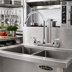Thumbnail image #2 for Krowne Silver Series 12-802L Backsplash-Mount Faucet, 8-Inch Centers, 8-1/2-Inch Gooseneck Spout, Ceramic Valve, Low Lead Case of 12