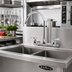 Thumbnail image #2 for Krowne Silver Series Commercial Faucet with 8-1/2-Inch Gooseneck Spout, 8-Inch Centers
