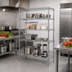 Thumbnail image #2 for Quantum Chrome-Plated Wire Shelving Starter Unit, 30 x 24 x 54 Inches, 4 Shelves