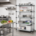 Thumbnail image #2 for Quantum WRS5-74-1448SS 5-Shelf Solid Stainless Steel Shelving Starter Kit, 48