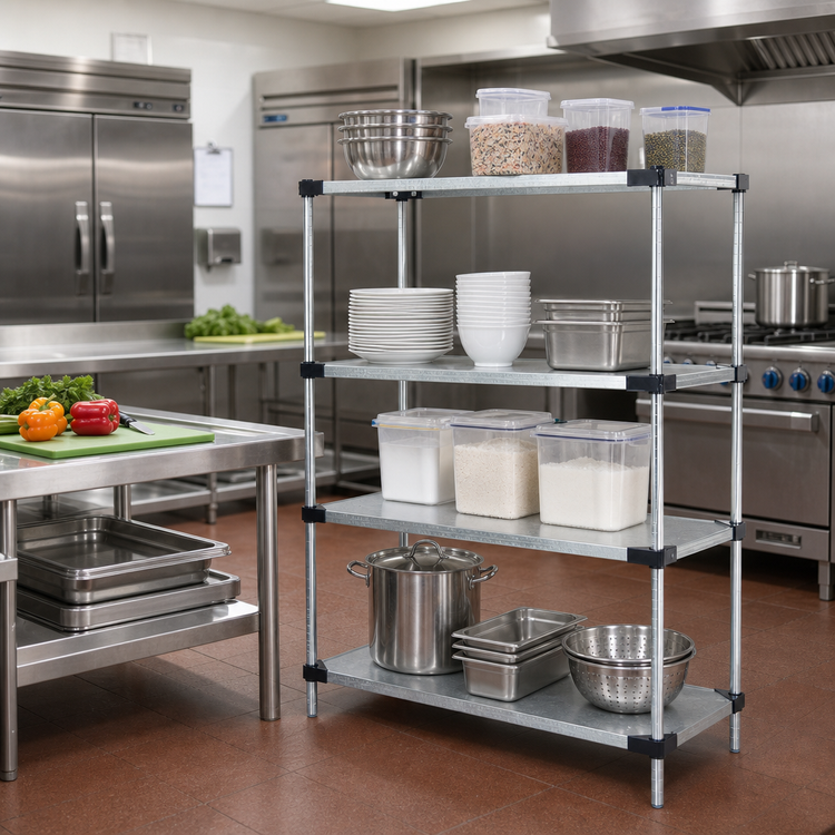 Product image #2 for Quantum Solid Shelving Starter Kit, 30 x 18 x 54 Inches, Stationary