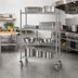 Thumbnail image #2 for 18 x 36 Inch 4-Shelf Chrome Wire Stem Caster Cart with Polyurethane Casters